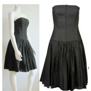 All Saints black corset dress